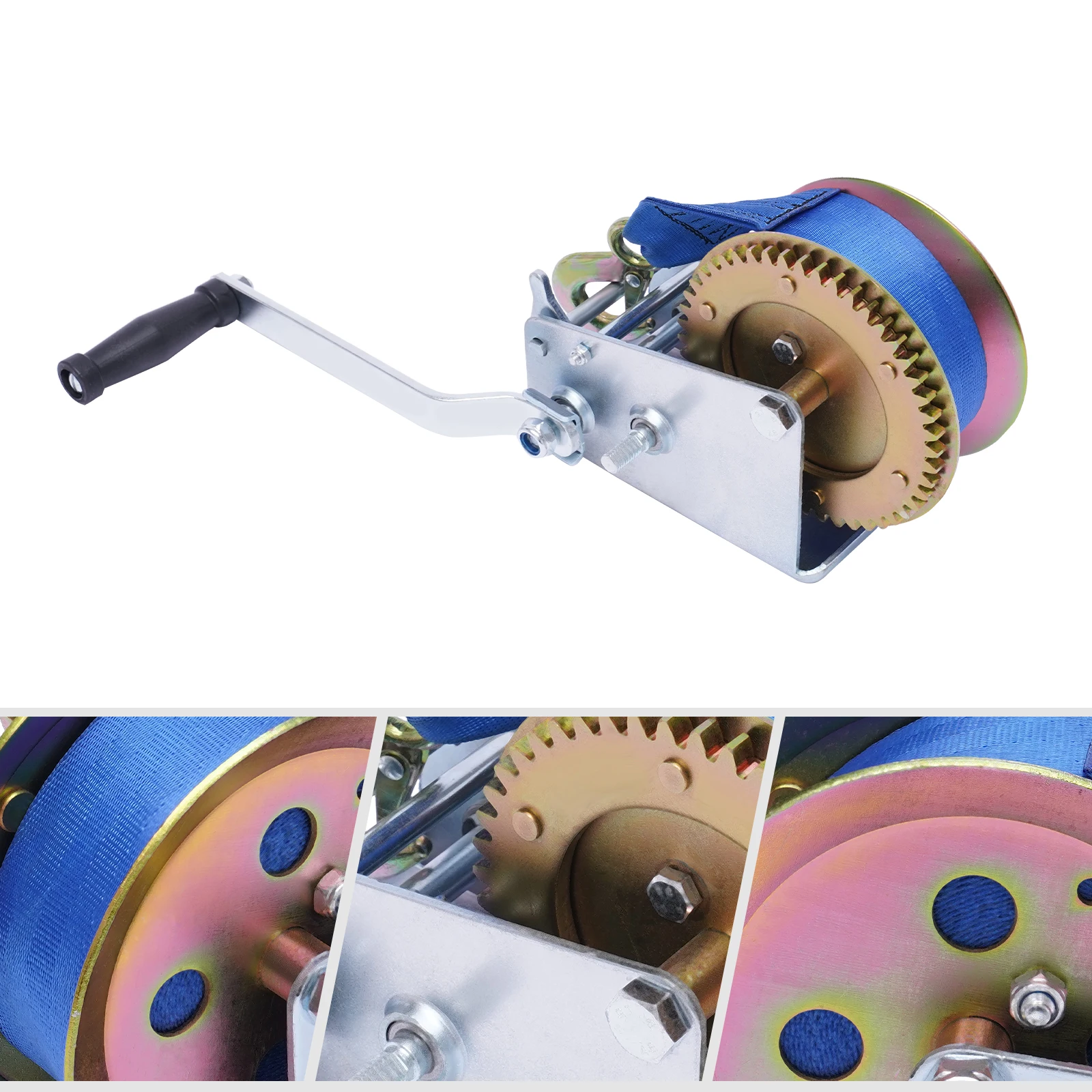 3500Lbs / 2500Lbs Hand Cable Winch with 10M Cable Pull Salvage Winch Boat Winch for Towing Yachts Ships Industrial Agricultural