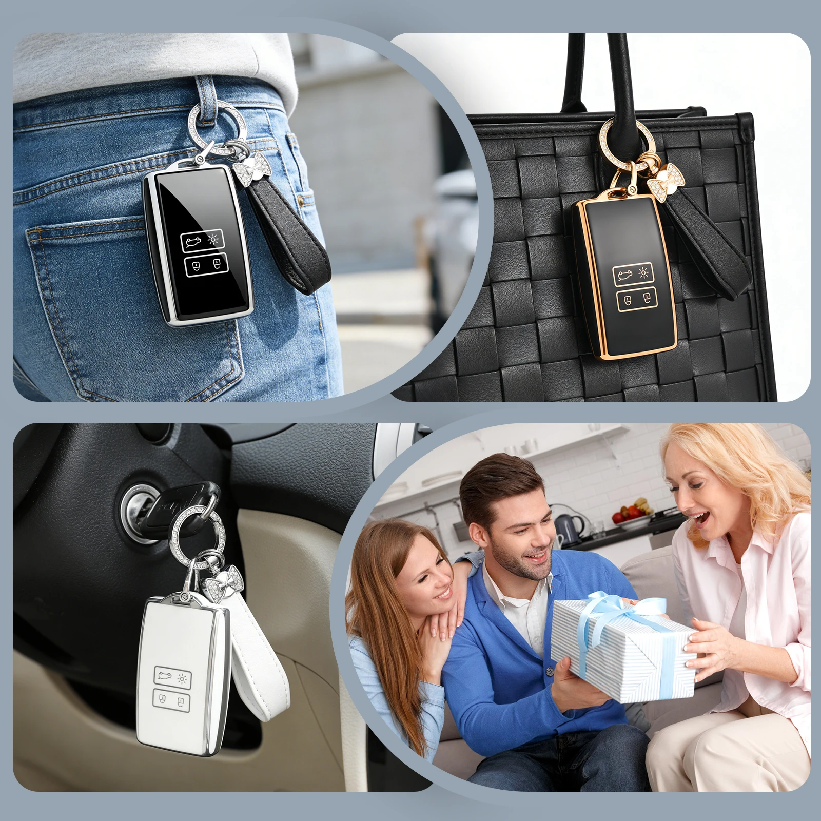 TPU-Schlüsselanhänger-Hülle für Renault Koleos Captur Megane Clio Scenic Talisman Arkana Zubehör Schlüsselgehäuse-Schutz für Renault – Detail 7