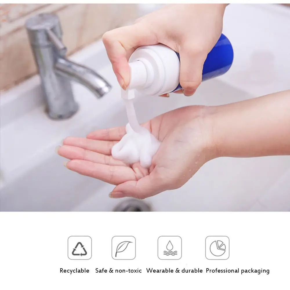 Clear Blue Shampoo Lotion Shower Gel Foam Pump Bottles Foaming Bottle Liquid Soap Whipped Mousse Points Bottling 4