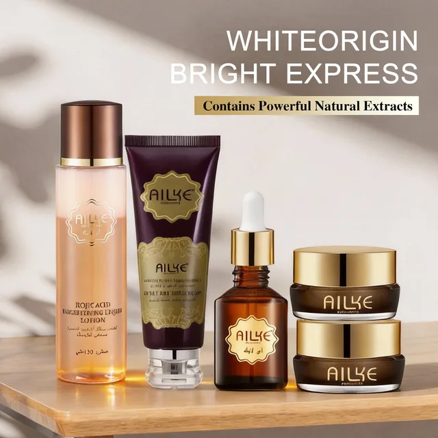 AILKE crème visage blanchissante, crème visage jour et nuit, éclaircissante à l'acide kojique, réduit les rides, les taches de rousseur, les taches noires 1