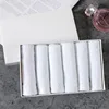 4Pcs 25x25cm Small Square White Soft Cotton Solid Color Home Hotel Bathroom Multifunctional Cleaning Hand Towel 4