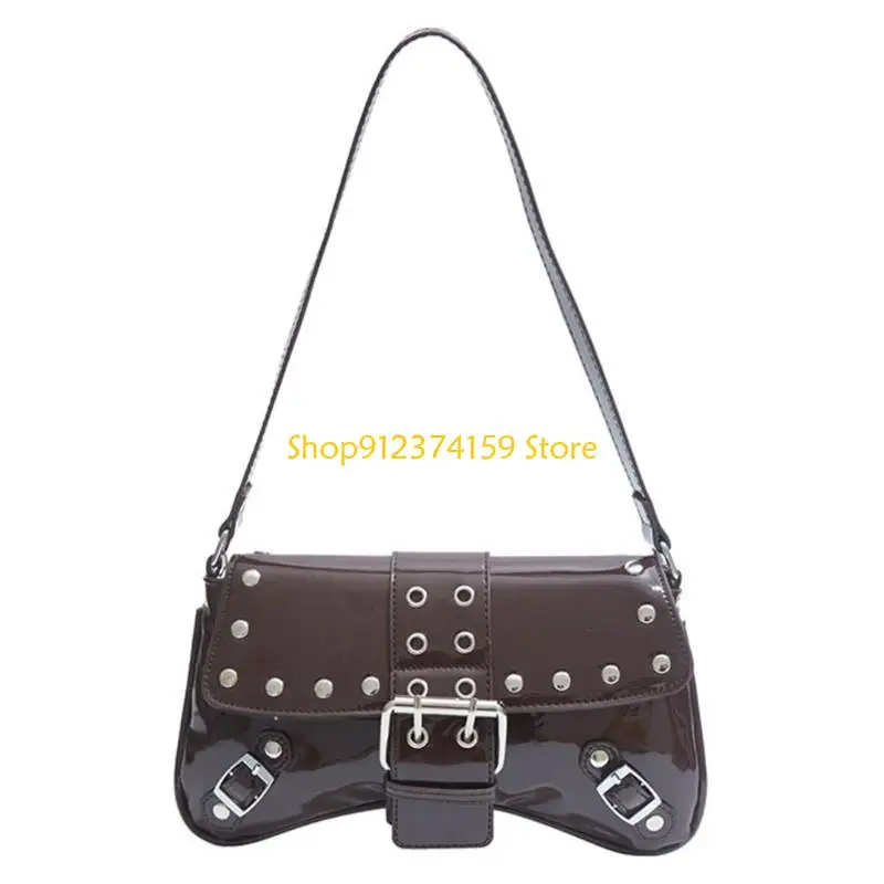 Bolsa de Ombro Feminina em Couro PU Compacta