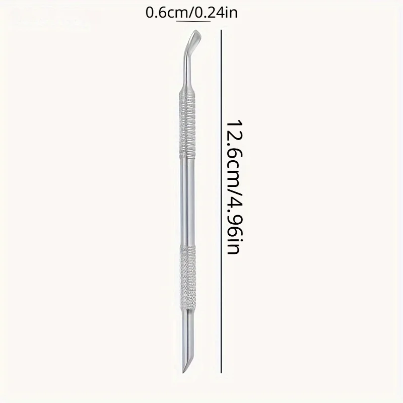 1pc Double-headed Cuticle Pusher, Professional Cuticle Remover, Pedicure Manicure Tools, Dead Skin Pusher Remover