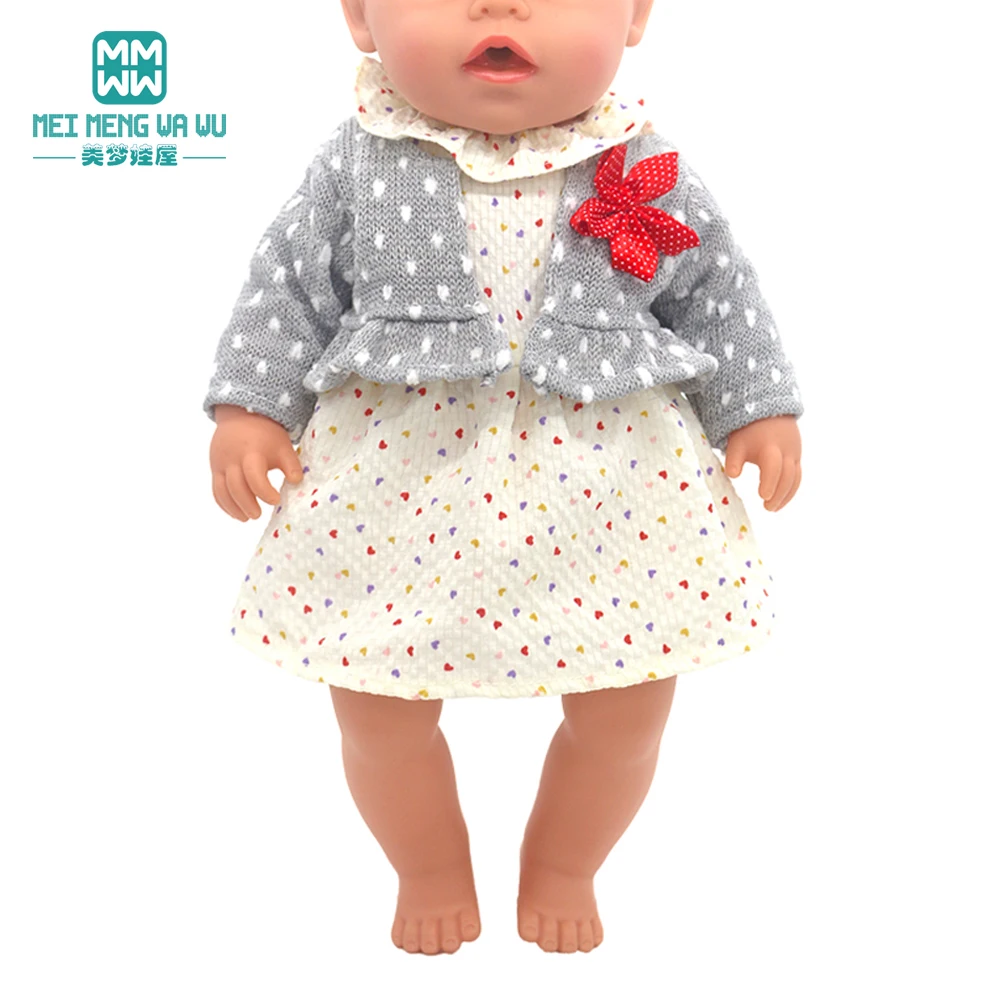 Toys Doll clothes 43cm New born doll American doll accessories Fashion jackets, jeans, shoes gift