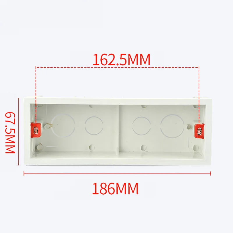 118 Type Universal Two-position, Three-position, Four-position Concealed Junction Box Switch Socket Rectangular Bottom Box White