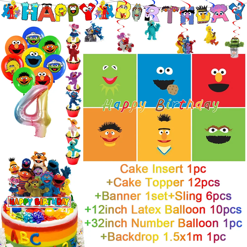 Singen voce animali che cantano geburtstags feier dekoration liefert ballon hintergrund banner kuchen topper junge kind geschenk foto requisiten – Detail 33
