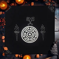 Hecate Goddess Tarot Tablecloth Tarot Spread Witch Altar Cloth For Tarot Readings Divination Pendulum Ritual Mat Board Game Pad 1