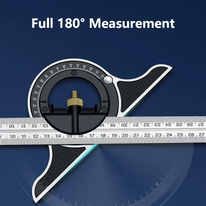 XBDTC 3 In 1 600mm 조정 가능한 측정 눈금자 다중 조합 사각 각도 측정기 각도기 도구
