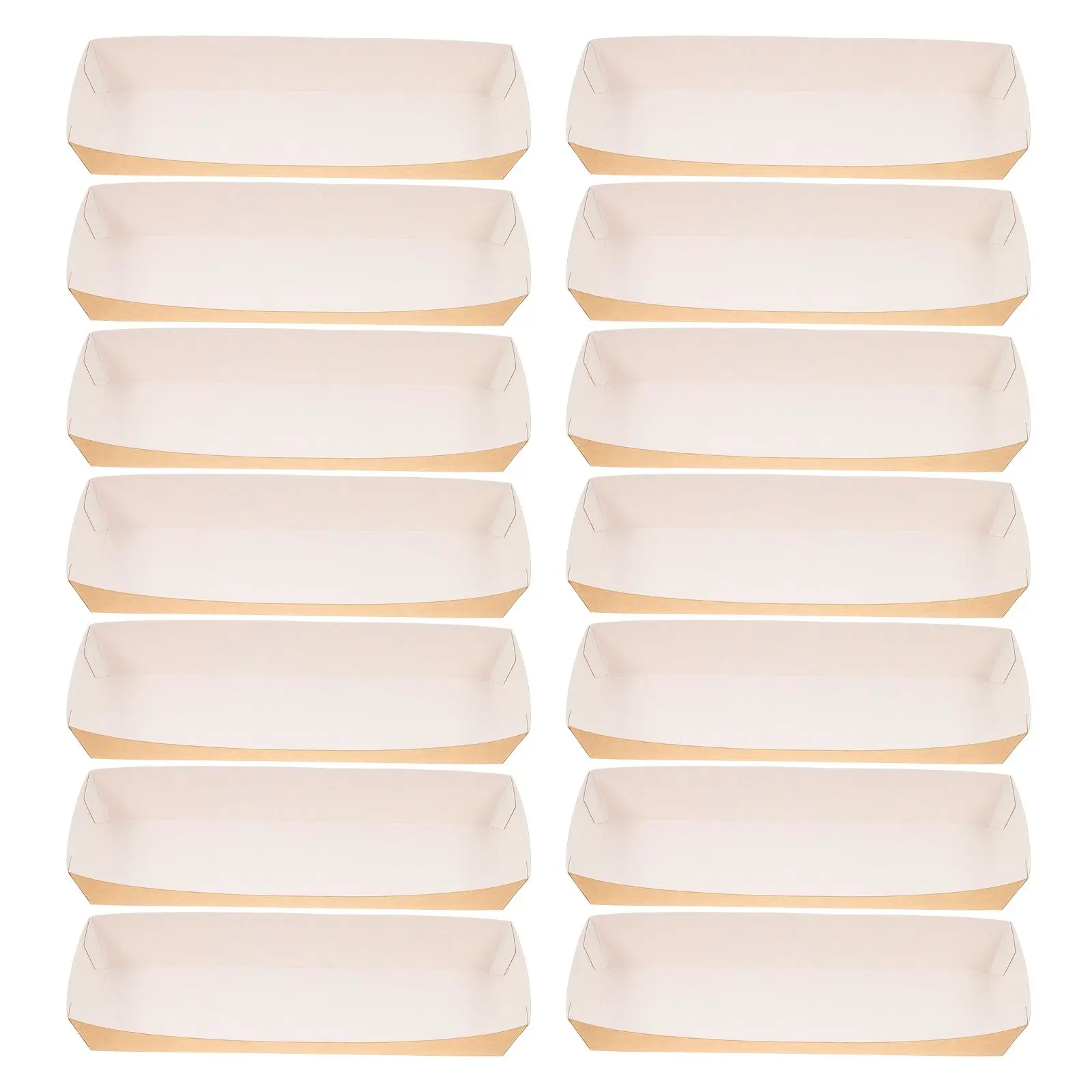 50pcs Disposable Paper Sandwich and Hot Dog Boxes, Kraft Food Boat Trays for Takeout, P... - SKU DPSB1803 - UGI Packaging