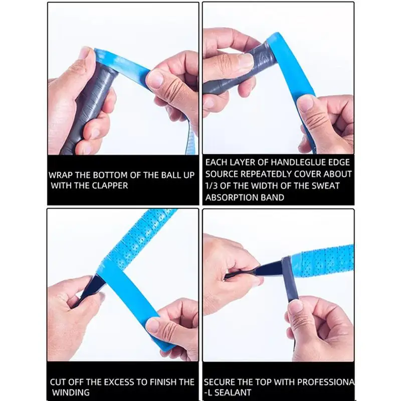 Sweat Racket Tape Anti-slip PU Badminton Handle Wrap Tape Sweat-Absorbent Wrapped For Dumbbells Table Tennis Sweatband Supplies