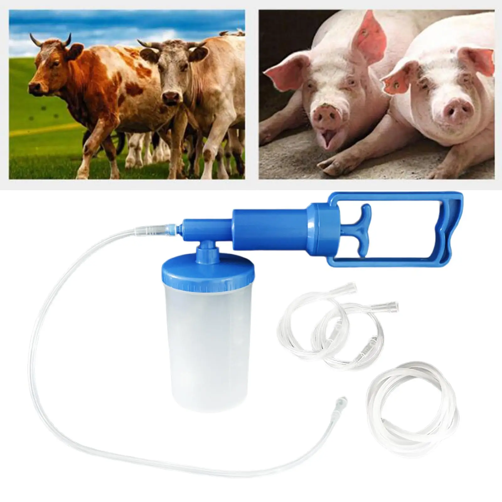 Veterinary Uterine Cleaner Fityle 500ml Sow Uterine Washer Manual Pig Washing
