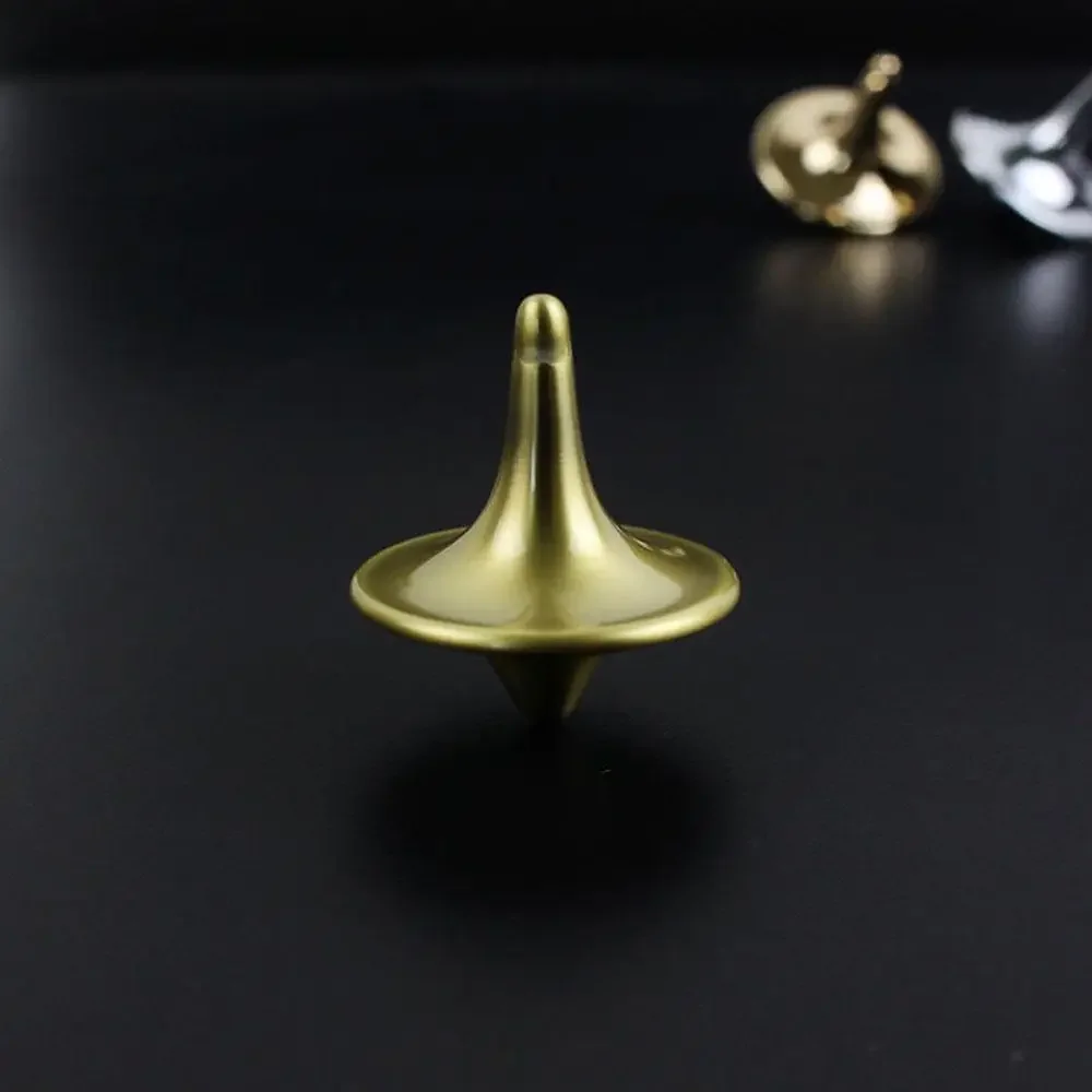 Silver Metal Gyro with Totem Design - Precision Spinning Top