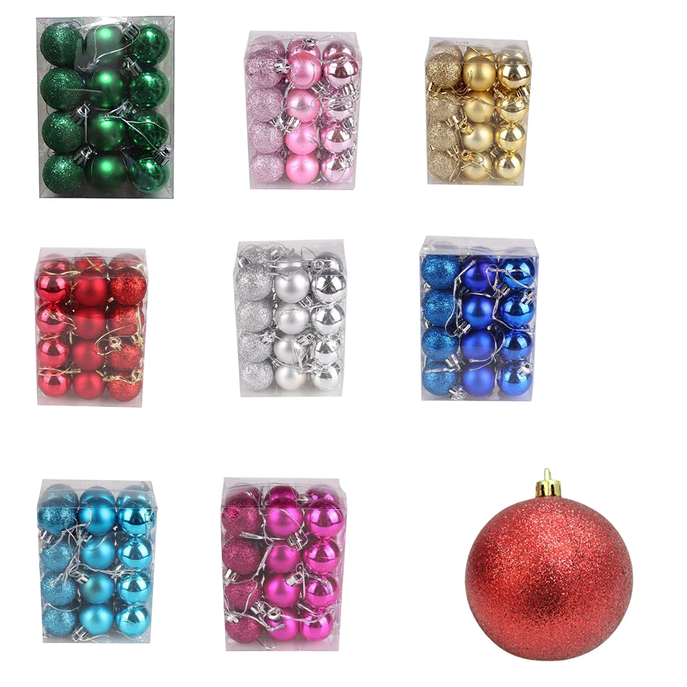 Christmas Tree Decoration Balls 24pcs Liquidations 3cm Decorations Large Spheres Sale Ornaments Novelty Supplies Home christmas decorations
