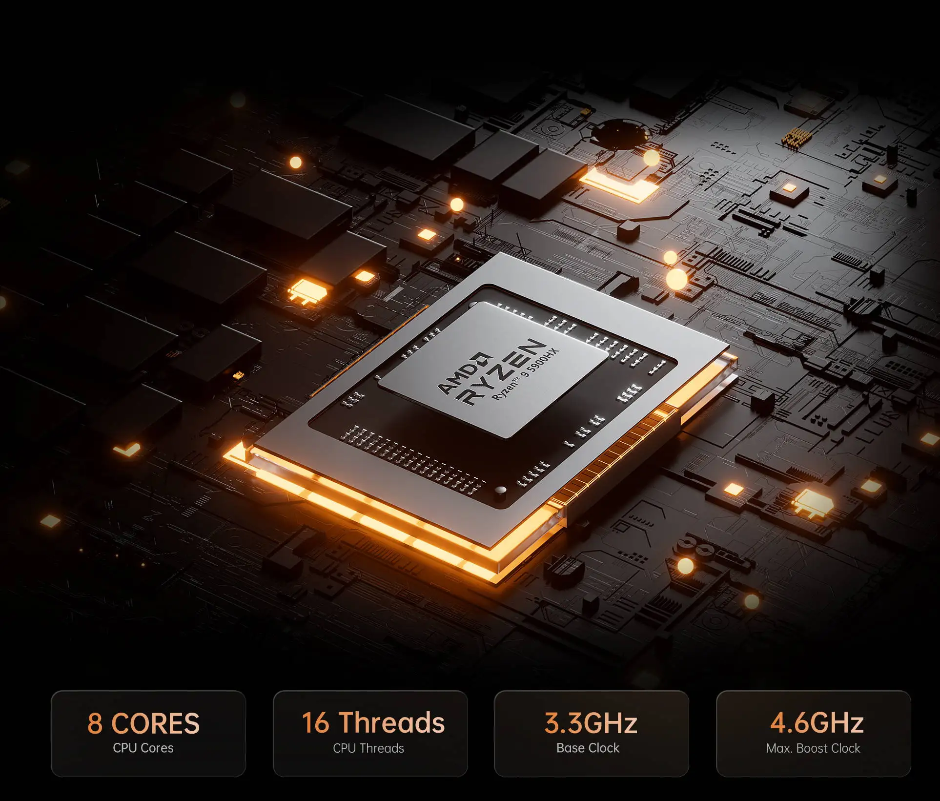 Minis Forum Mini Pc Hx90g Amd Ryzen 9 5900hx Radeon Adm Rx 6600m