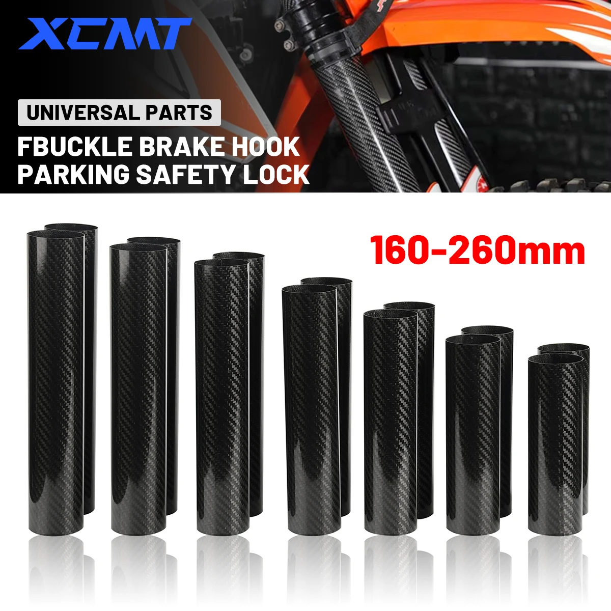 Motorcycle 160-260MM Carbon Fiber Adjustable Front Fork Shock Guard Protector For KTM EXC SX SXF XC XCF XCW 125 250 350 450 530 motorcycle fork protector