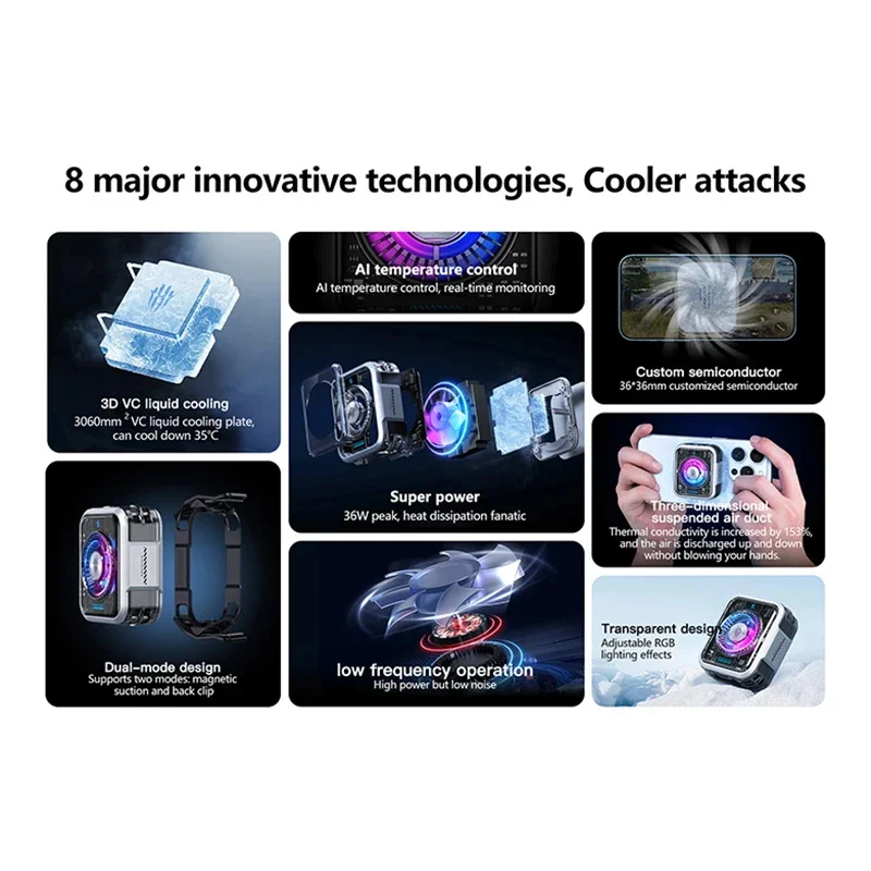  Nubia RedMagic  5 Pro ׳ƽ FunCooler, ӿ ޴ RGB LED ݵü 濭 ð