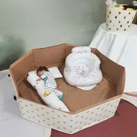 PVC  Cute Toddler Baby Infant Folding Ball Pit Pool Smooth Surface Wave Ball Pool Adorable   for Kids 1