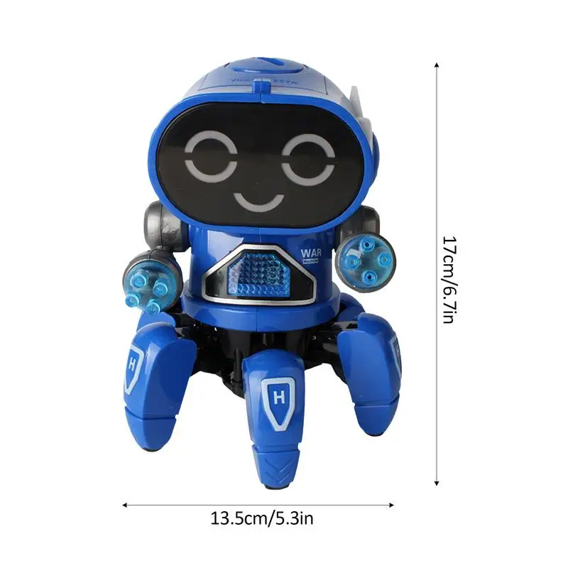 Dancing Walking Robot Toy Interactive Electric Toy Octopus-Shaped Music Robot Flashing Lights Intelligent Sensor Toy Robot Kid 6