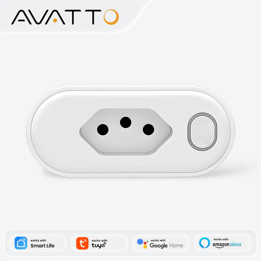 WiFi Smart Plug AVATTO 16A/20A Brazil Standard Smart Life APP Remote Socket Voice Works for Tuya,Google Home,Alexa Echo
