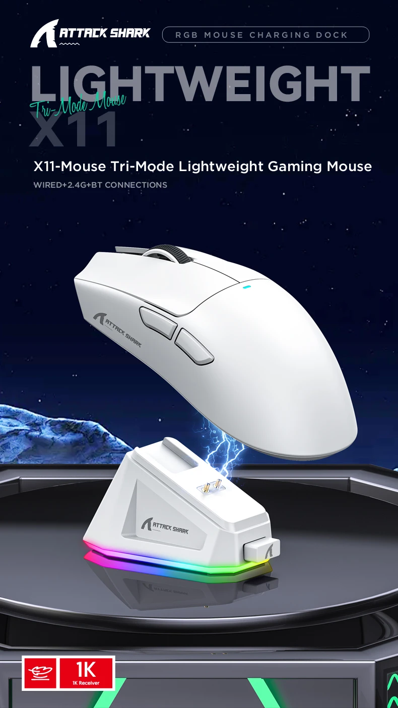 X11 アタック シャーク ゲーミングマウス ワイヤレス 22000 DPI