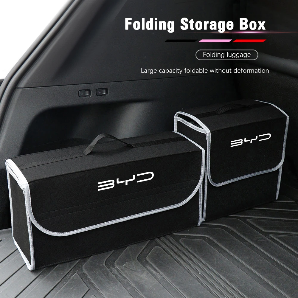 Kofferraum-Organizer-Box, große Kapazität, faltbare Aufbewahrungstasche für BYD Tang U8 F3 E6 Atto3 Yuan Plus Song Max F0 G3 I3 Ea1 Dmi 2din