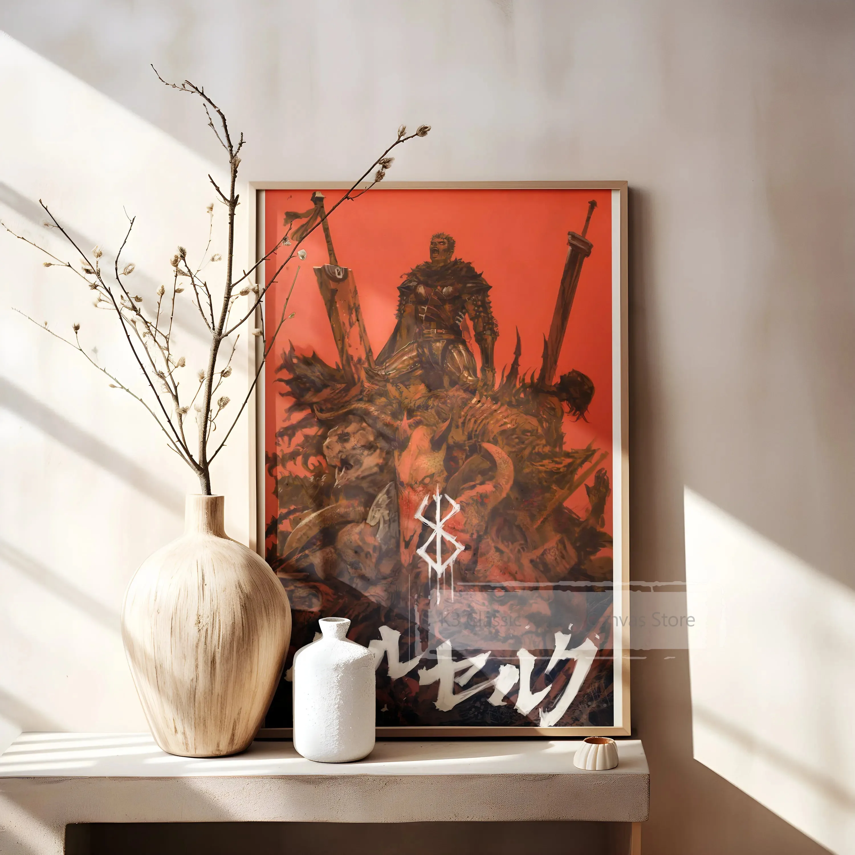 Berserk Anime Canvas Art - Guts & Griffith Poster - Japanese Wall Decor & Gift