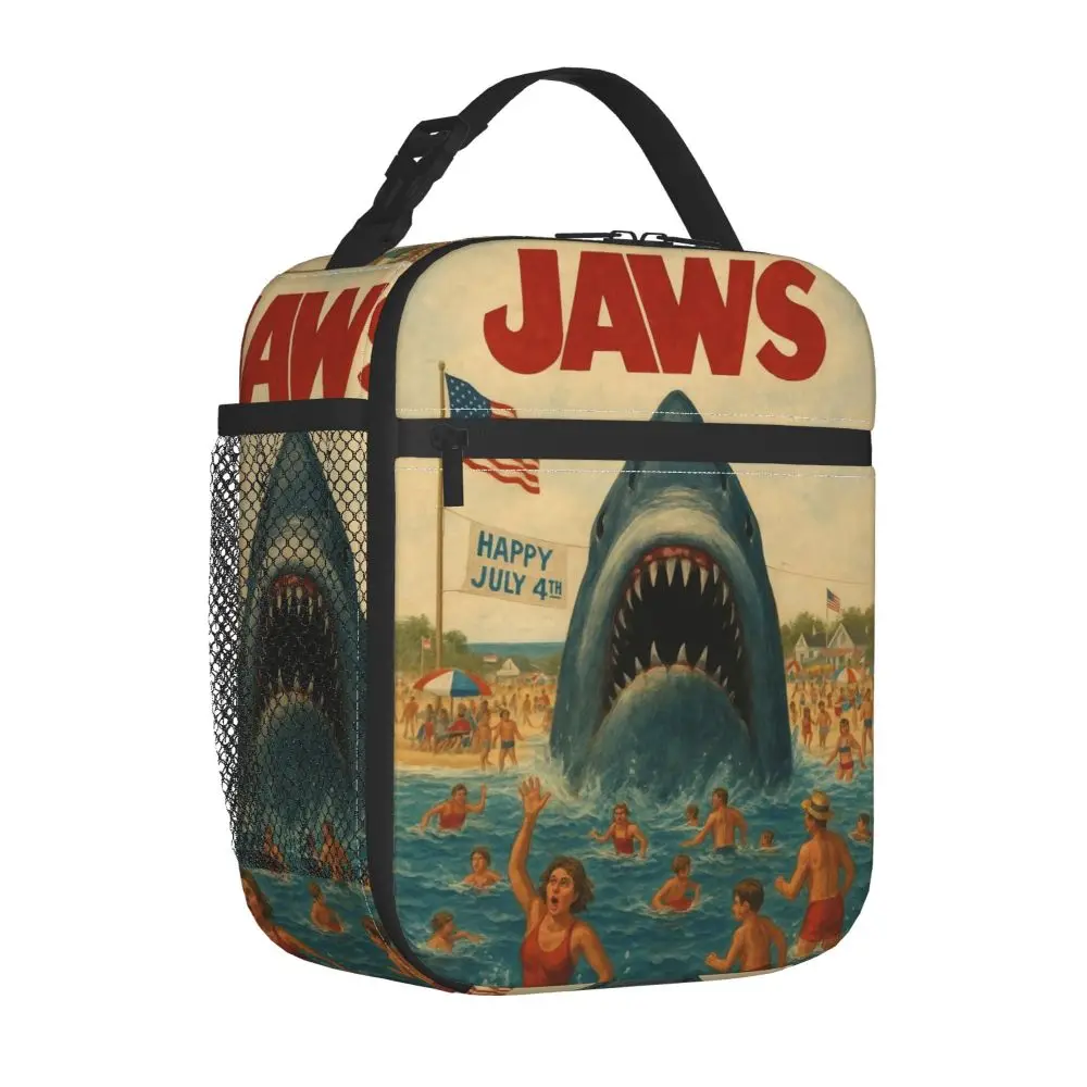 Jaws Th Anniversary Zubehör Isolierte Lunchtasche für Büro, Lebensmittelbox, tragbare Thermo-Kühlbox, Lunchbox – Detail 1