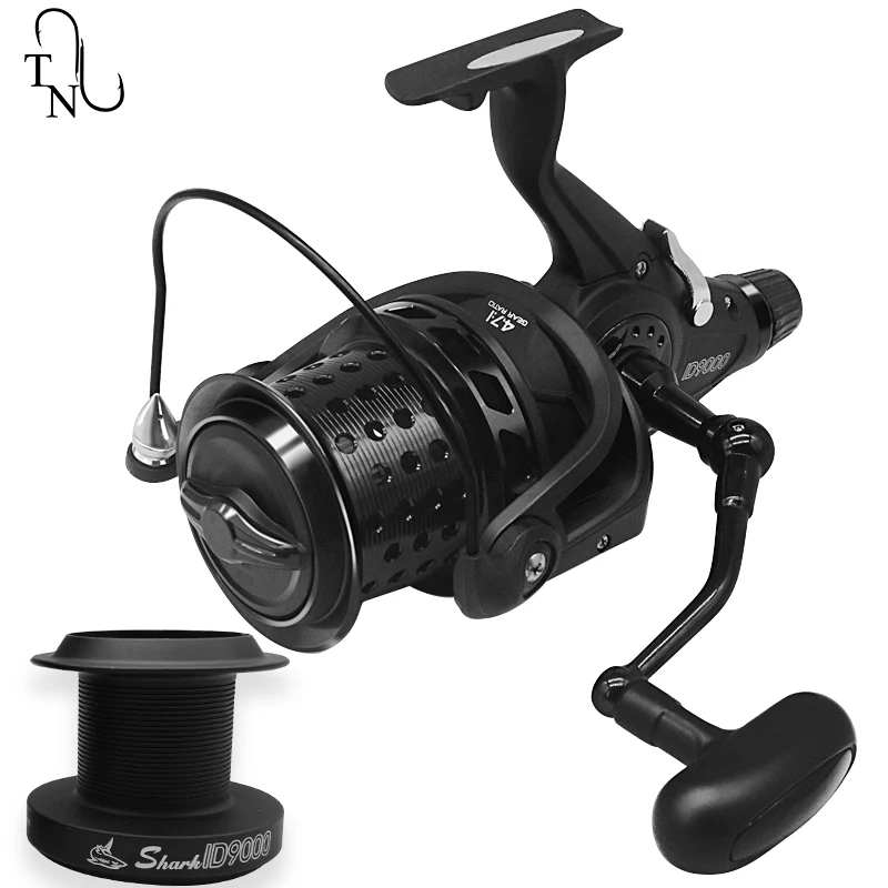Tn68 Carbon New Carp Fishing Reel Surf Feed Metal Spool Carp Fishing Rod Reel 9000 4.7:1 Spool Mulinello Da Pesca In Acqua Salata