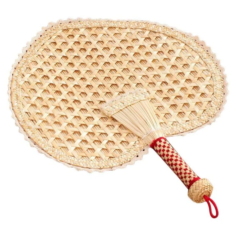 

Natural Raffia Hand Fans Pure Hand-Woven Wheat Straw Hand Fans, Hand Rocker Fan, Handmade Raffia Fans, Wedding Fans