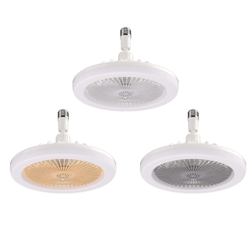 

E27 LED Ceiling Fan Lamp 2-in-1 Design 30W 3 Gears Electric Fan