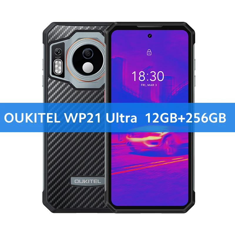 Oukitel-WP21超頑丈なスマートフォン,9800mAh, 6.78インチFHD,12GB