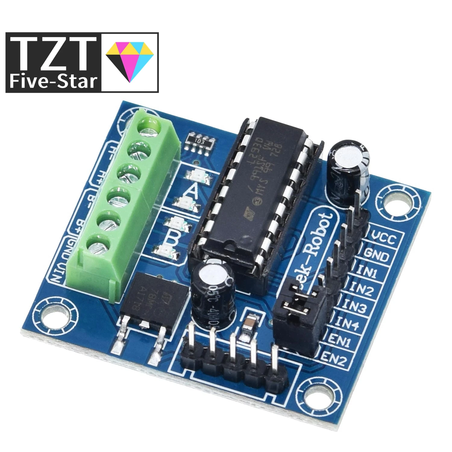 TZT 1/3PCS Mini 4-Kanal-Motorantriebsschild L293D Erweiterungsplatinenmodul Hochspannungsstrom für Arduino UNO MEGA 2560