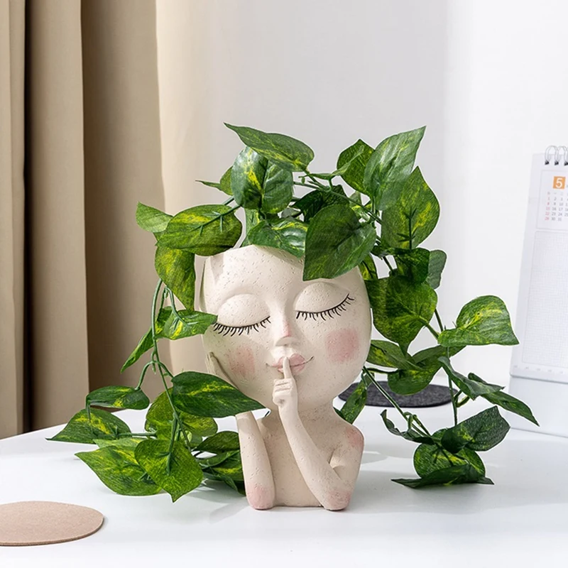 

1 PCS Face Planter Pots Head Planter Face Flower Pot Head Planter For Indoor Outdoor Plants