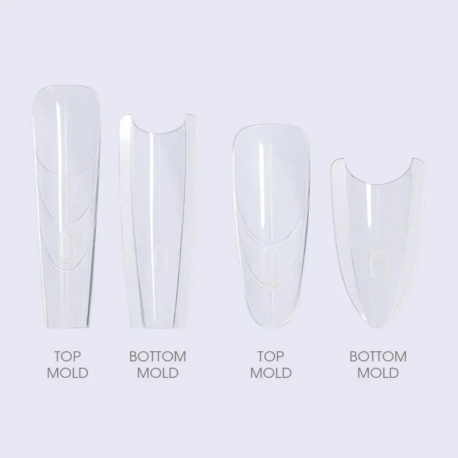 1set Nail Forms Fingernails Crafting Sandwich-Structure Gel Nail Extension Forms for Beginners Professionals Women Girlfriend