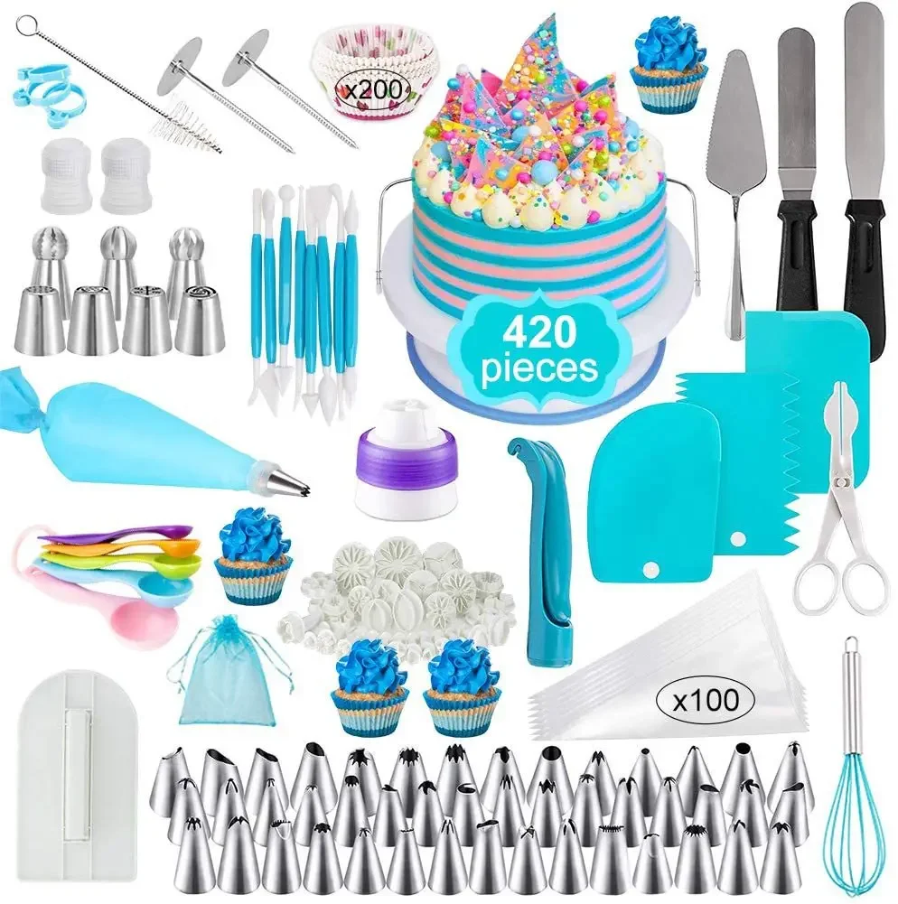 Fondant Piping Bag Nozzles Set Reposteria Bakeware Pastry Tools Cake  Decorating Tools Spatula Kit Cake Design Accessories