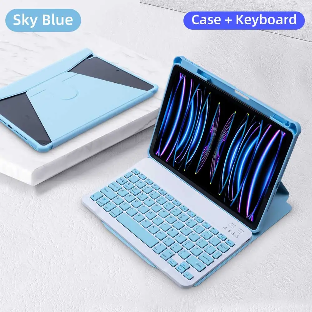 Premium Magnetic Keyboard Case with Transparent Cover and Mouse