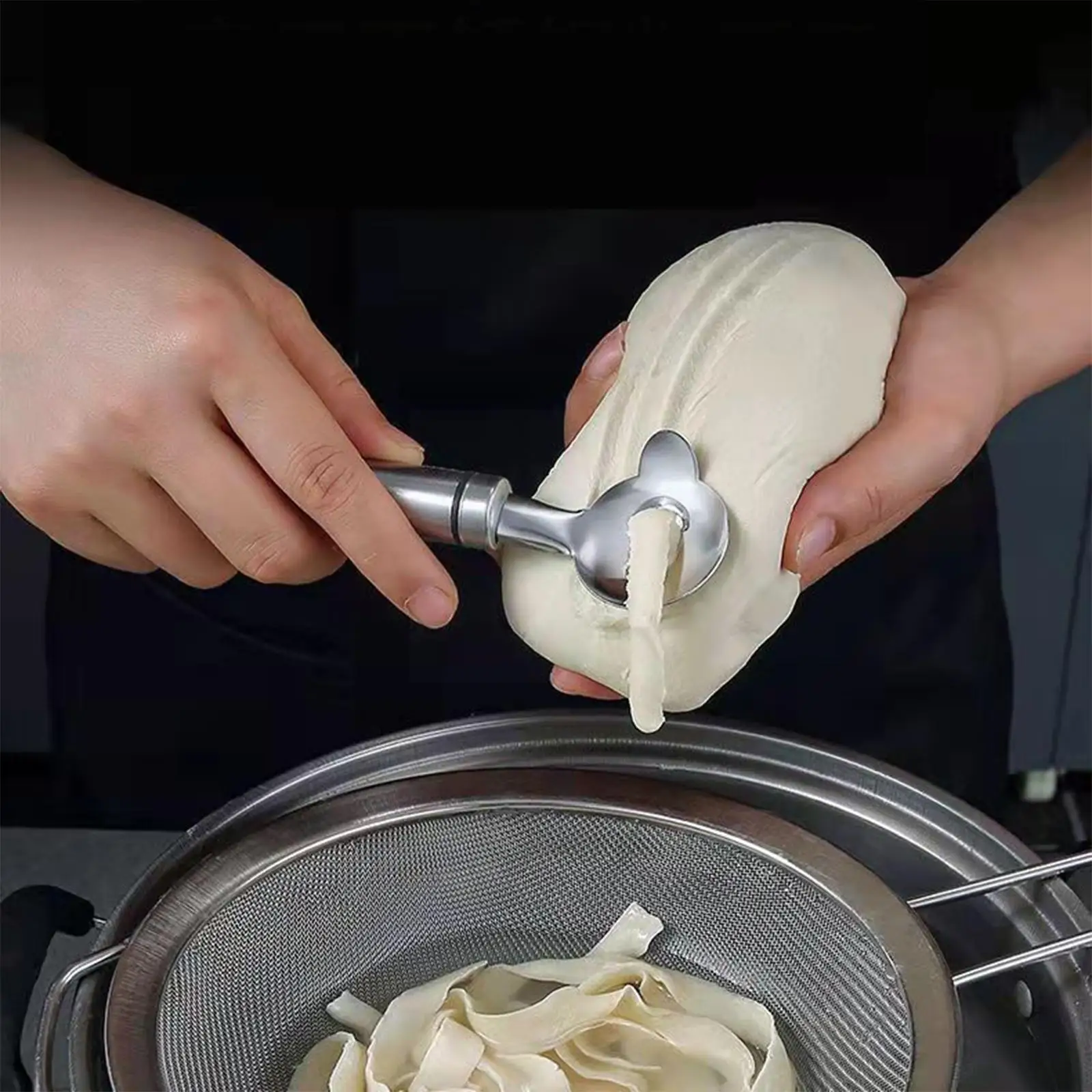 Household Stainless Steel Noodles Dough Cutter Manual Gadget Knife Sliced Wide Cooking Tools Kitchen Gadget Pasta Wide Mouth New