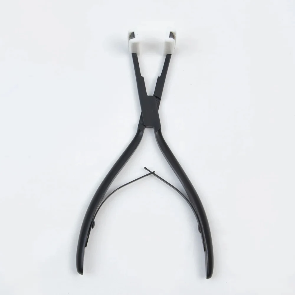 Boymia Pro Tape Extensions Press Plier Stainless Steel Multi-Functional Hair Tools Ergonomic Design 4.5cm Deck Shape