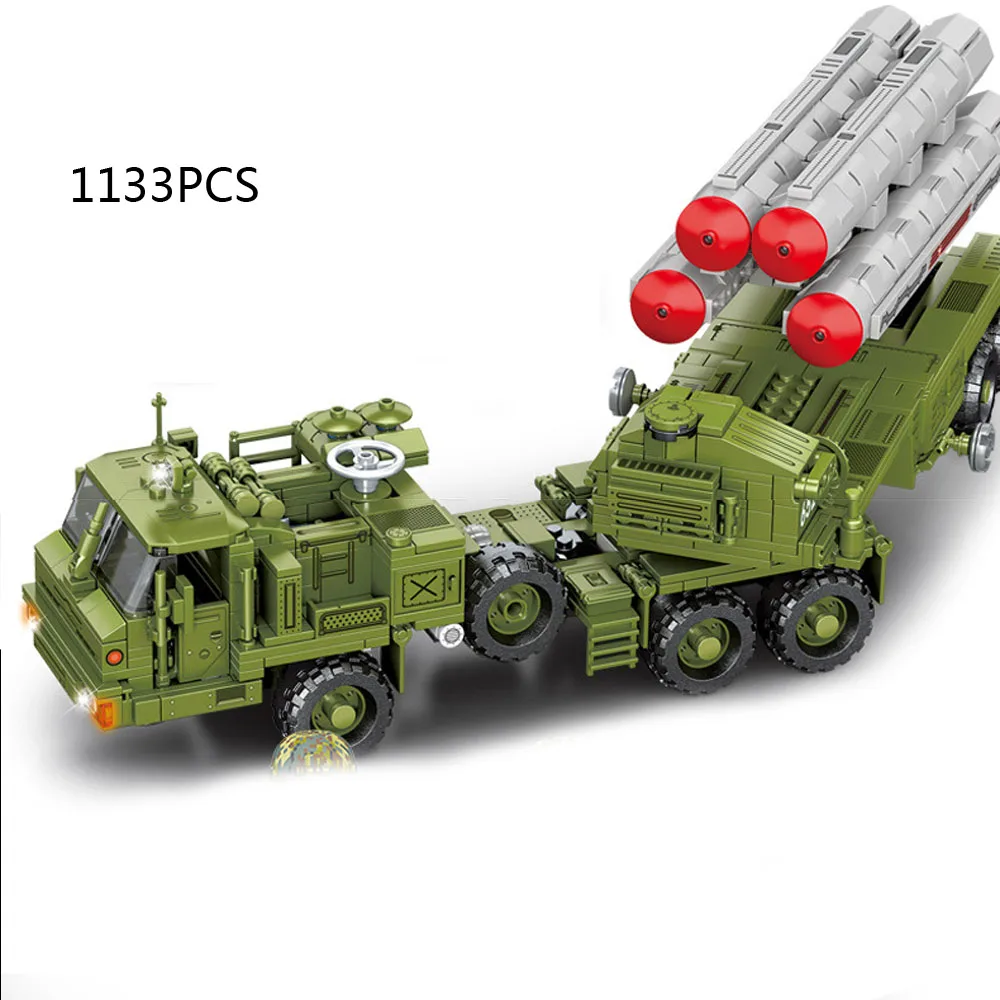 Russia Modern Military Bricks Ww2 Bastisbricks Building Block S-400 Air Defense Missile Vehicle Army Figures Toys For Gifts