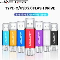TYPE-C USB Flash Drives 128GB 2in1 USB Stick Red Black 64GB Mini Metal Pen Drive 32GB Creative Gift Pendrive Black USB-C U Disk 1