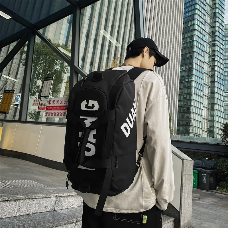 Fitness Gym Bag with Shoe Compartment Large Travel Duffle Backpack Outdoor Swimming Workout Weekender Handbag for Men Women