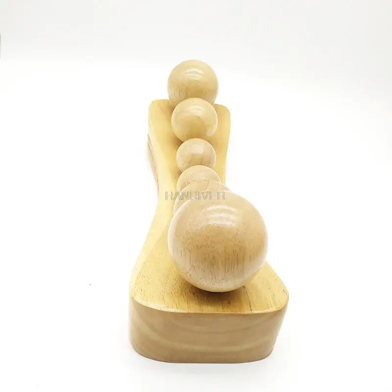 Solid wood lumbar spine massage pillow to relieve the wealth package to repair the lumbar spine adult special traction pillow