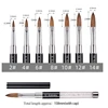 ANGNYA Pure Kolinsky Hair Acrylic Nail Art Brush Rhinestones Metal Handle Nail Art Builder Brush Carving Pen Pro Nail Salon Tool 4