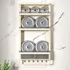 Wall Mounted Kitchen Organizer Shelf Spice Jars Seasoning Bottle Storage Rack With Tower Bar Hooks 5