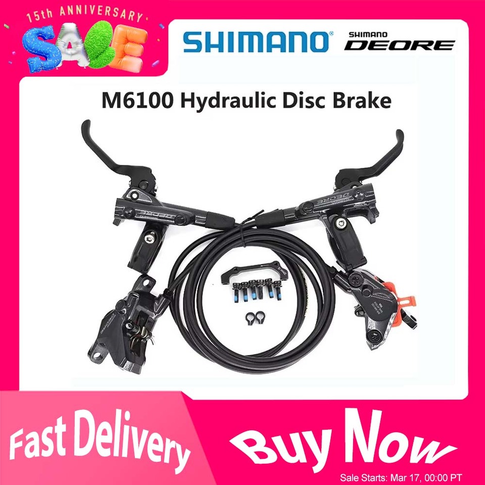 SHIMANO DEORE M6100 2 Piston M6120 4 piston Brake MTB Mountain Bikes Hydraulic Disc Brake MTB BR BL-M6100 DEORE Brake