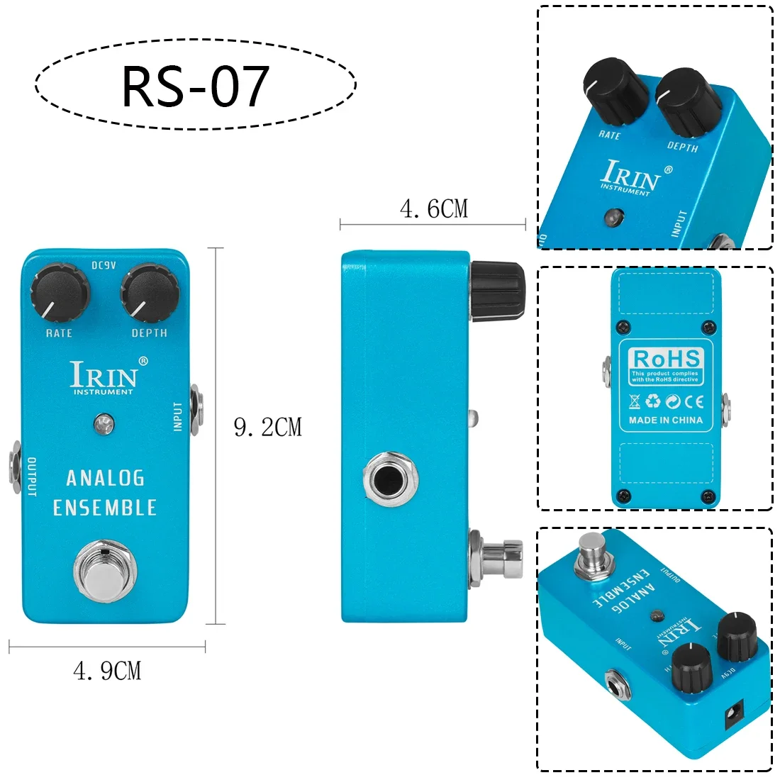 IRIN NEUE Guitarra Effekt Pedal Kompression Fuzz Overdrive Distortion Boost Bass True Bypass Pedale Elektrische Gitarre Zubehör – Detail 15