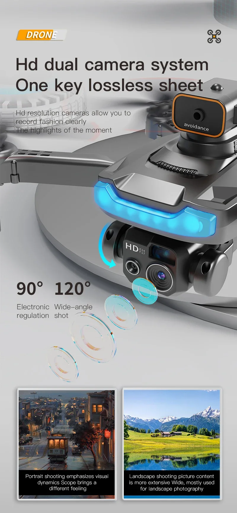 Lenovo P15 Plus Drone Professional 8K GPS Dual Camera Obstacle Avoidance Optical Flow Positioning Brushless RC 10000M New
