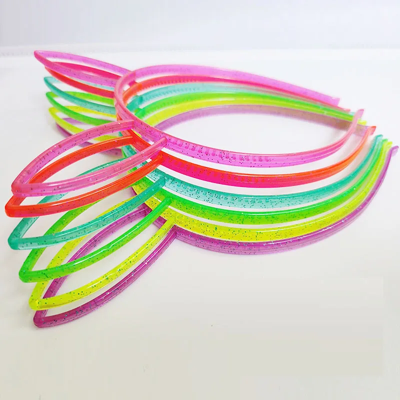 

6pcs Cute cartoon children rabbit ears glitter girl party birthday luminous color powder headband hairband princess headdress