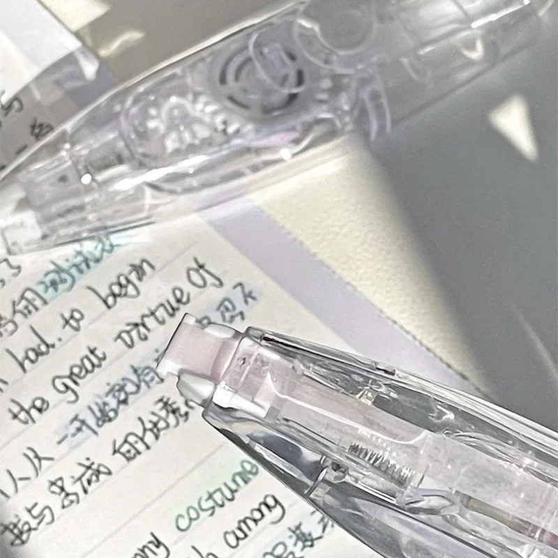 1 Piece Fluorescent Marker Correction Tape Simplicity Solid Color Highlighter Tape Cute Transparent Reading Book Marker