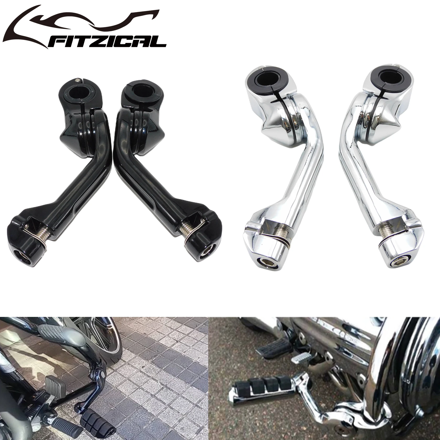 Motorcycle32mmHighwayFootpegMount125EngineGuardPegsClamp